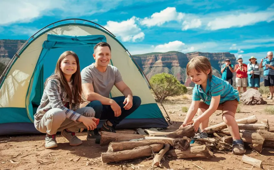 Faire du camping en famille ,Visiter le desert de l'Arizona,le Grand Canyon en famille
